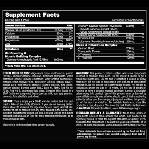 Universal Nutrition Natural Sleep Aid for Adults with Melatonin, L-Theanine, Zinc, Magnesium - 30 Count