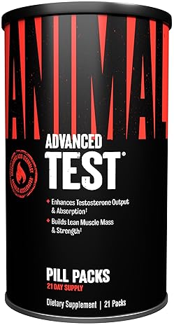 Universal Nutrition Animal Test Testosterone Booster for Men - Male Enhancing Supplement for Strength Athletes & Bodybuilders - Stamina, Endurance, Muscle Growth - 21 Day Cycle