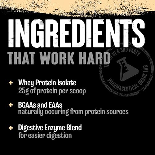 Universal Nutrition Cookies & Cream Animal Whey Isolate Protein Powder - 25g Protein, Low Sugar - Muscle Builder for Pre & Post Workout - Men & Women