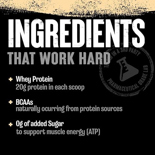 Universal Nutrition Vanilla Animal Whey Protein Powder - 100% Whey Blend for Pre/Post Workout, Recovery, Low Sugar Meal Replacement with BCAAs - 4 lb