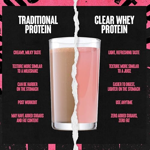 Universal Nutrition Watermelon Limeade Clear Whey Protein Powder - 5g BCAA, Easy Mix, Digestible, Refreshing Drink for Men and Women - 500g