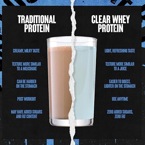 Universal Nutrition Blueberry Acai Clear Whey Isolate Protein Powder - 5g BCAA, Easy Mix & Digest, Refreshing Anytime Drink - 500g