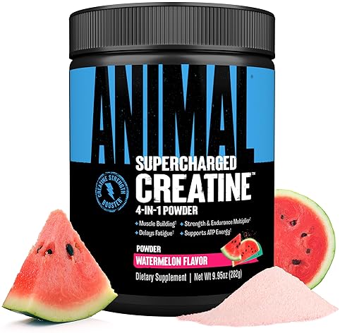 Universal Nutrition Watermelon Flavored Animal Supercharged Creatine Powder with Betaine & Senactiv - 300g'
