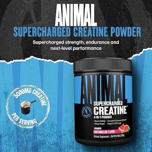 Universal Nutrition Watermelon Flavored Animal Supercharged Creatine Powder with Betaine & Senactiv - 300g'