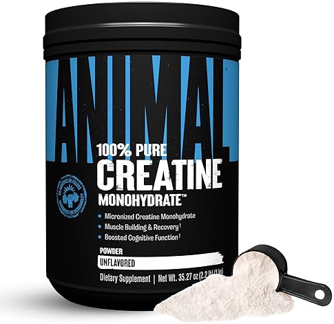 Universal Nutrition Premium Animal Creatine Monohydrate Powder for Muscle Growth and Strength - 1kg