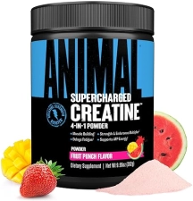 Universal Nutrition Supercharged Fruit Punch Creatine Powder for Strength & Endurance - 300g