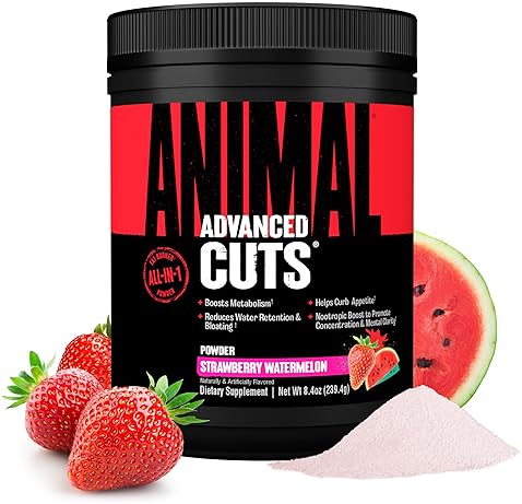 Universal Nutrition Animal Cuts Thermogenic Fat Burner Powder - Metabolism Boost for Weight Loss - Strawberry Watermelon Flavor"