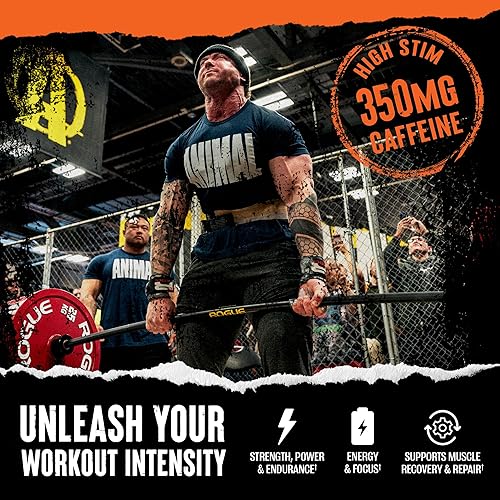 Universal Nutrition Animal Fury Pre Workout Powder - Energy & Focus Supplement with BCAA & Caffeine - Watermelon Flavor - 30 Servings