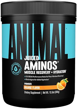 Universal Nutrition Animal Juiced Amino Acids BCAA Powder EAA Matrix Hydration Electrolytes Recovery Orange 30 Servings