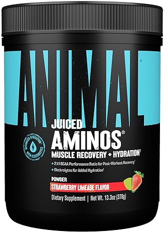 Universal nutrition Animal Juiced Amino Acids - BCAA Powder EAA Matrix for Recovery & Performance - Strawberry Limeade - 30 Servings'