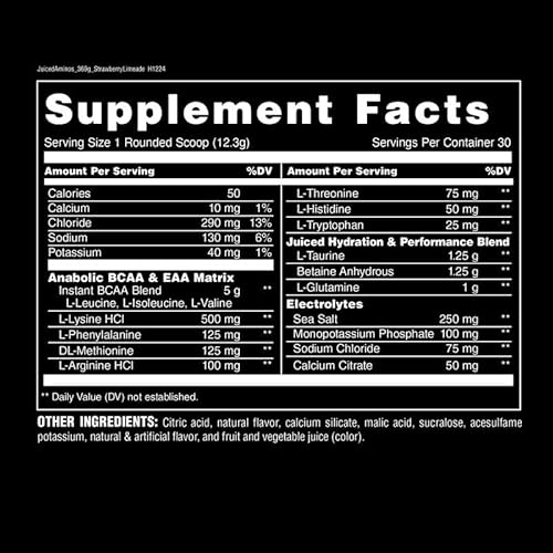 Universal nutrition Animal Juiced Amino Acids - BCAA Powder EAA Matrix for Recovery & Performance - Strawberry Limeade - 30 Servings'