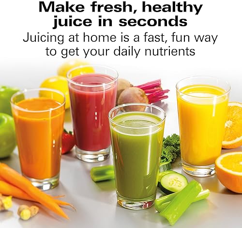 Hamilton Beach Professional Juicer Machine with 3.5" Super Chute, 1100W, Black - Easy Clean (67906)