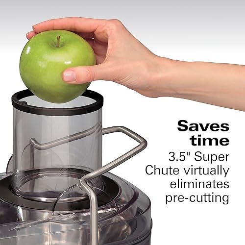 Hamilton Beach Professional Juicer Machine with 3.5" Super Chute, 1100W, Black - Easy Clean (67906)