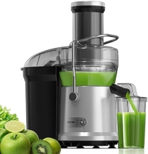 SiFENE Centrifugal Juicer Machine, 1000W Extractor with Large Feed Chute, Easy to Clean, Gray