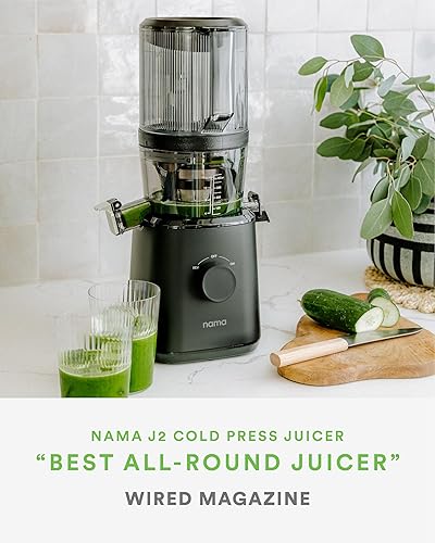 Namawell J2 Cold Press Juicer - Hands-Free Self Feeding, Wide Mouth Hopper, Zero Waste Masticating Juicer - Easy Cleanup