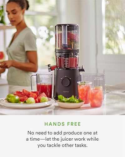 Namawell J2 Cold Press Juicer - Hands-Free Self Feeding, Wide Mouth Hopper, Zero Waste Masticating Juicer - Easy Cleanup