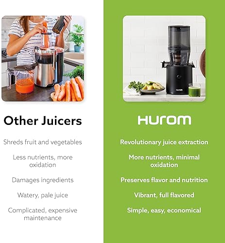 Hurom H320 Slow Juicer | Self-Feeding Cold Press for Veg & Fruit | High Yield | BPA
