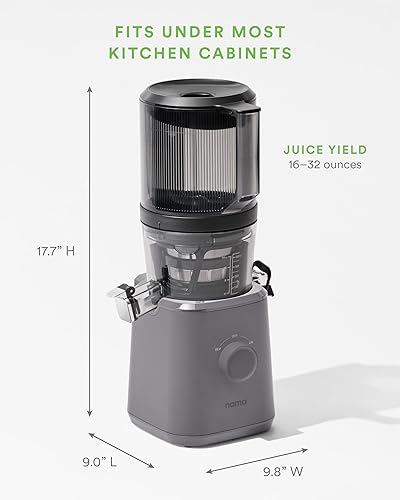 Namawell J2 Cold Press Juicer - Self Feeding, Wide Mouth Hopper, Zero Waste Masticating Juicer - Easy Cleanup