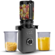 Mısdlar Store Gray Slow Juicer Machine with Large Feed Chute for Whole Fruits and Vegetables