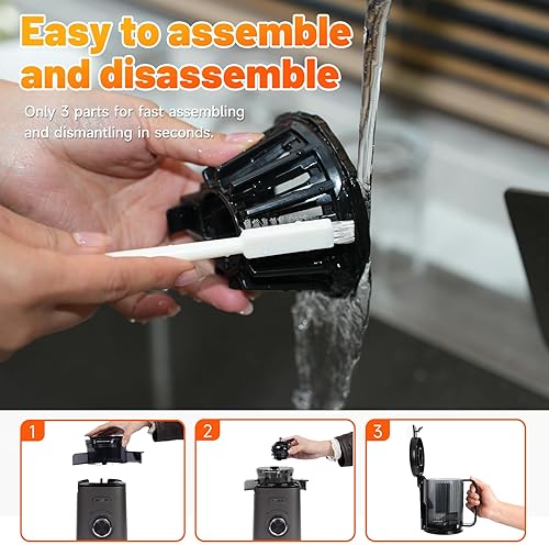 Mısdlar Store Gray Slow Juicer Machine with Large Feed Chute for Whole Fruits and Vegetables