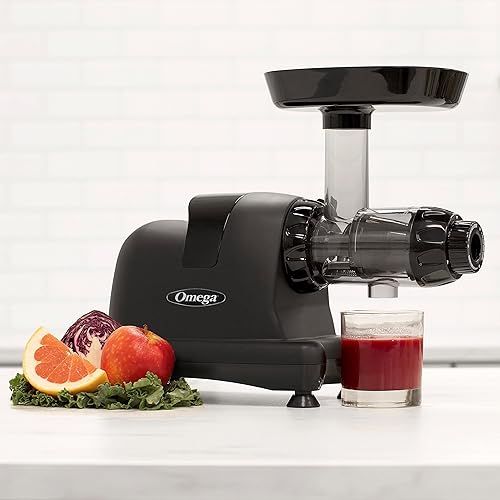 Omega Slow Masticating Juicer with Triple Stage Extractor - Black, 200W