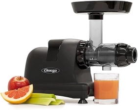 Omega Slow Masticating Juicer with Triple Stage Extractor - Black, 200W