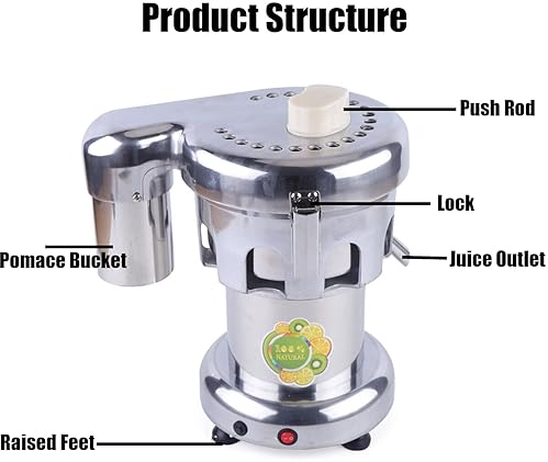 Stainless Steel Commercial Juice Extractor - 370W, Heavy Duty 2800r/min
