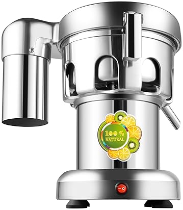 Stainless Steel Commercial Juicer Machine 110V 370W for Fruit & Vegetable Juice Making