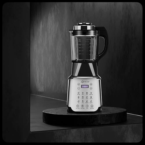 Stainless Steel Blender with Heating, 26000-60000RPM High Speed, 1200W Glass Jar, 14 Functions - Ideal for Kitchen