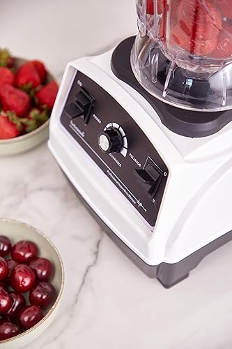 Turbosaver High-Powered Turbosaver Blender, 84.5 oz Jar, White/Black (White). 1800W.