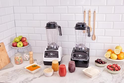 Turbosaver High-Powered Turbosaver Blender, 84.5 oz Jar, White/Black (White). 1800W.