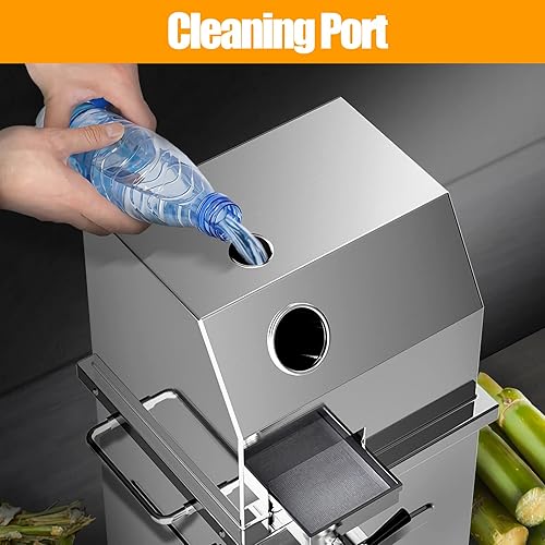STAINLESS 800W ELECTRIC SUGARCANE JUICER WITH 3 ROLLERS FOR HOME & COMMERCIAL USE