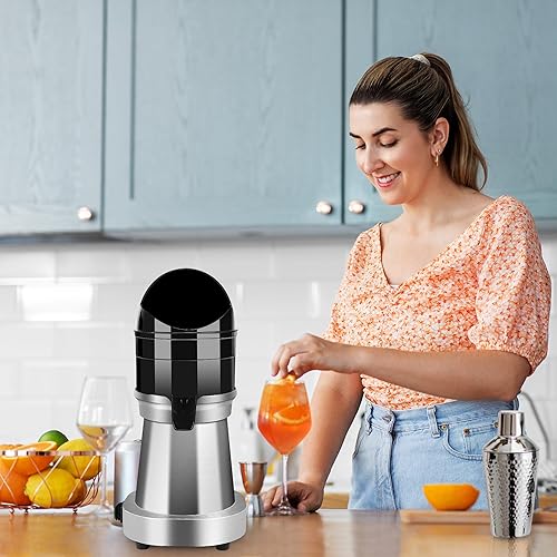 Stainless Steel Electric Citrus Juicer - 120V, 1400 RPM for Commercial Use