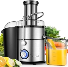 KOIOS 1300W Centrifugal Juicer, 3" Feed Chute, Copper Motor, Titanium Filter, High Juice Yield, 3 Speeds