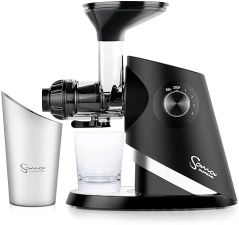 Sana 727 Cold Press Masticating Juicer | Large Batch | Non-Stop Juicing | 4 Speed Motor | Easy Clean | Recipe Book | 15-Year Warranty | Black