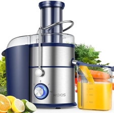 KOIOS Centrifugal Juicer 1300W, XL Feed Chute, Copper Motor, Titanium Filter, High Juice Yield, 3 Speeds, Blue