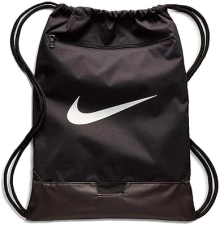 Nike Brasilia Training Gymsack: Black Drawstring Backpack with Zipper Pocket