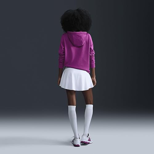NIKE WOMEN'S CLUB FLEECE PULLOVER HOODIE IN HOT FUCHSIA/WHITE (DQ5793-518)