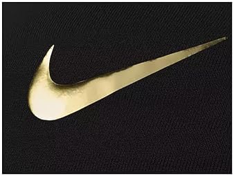 Nike Fury Gold Swoosh Headband with Dri-Fit/Silicone Grips - Black/Gold Unisex