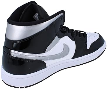 Nike Air Jordan 1 Mid SE Men's Shoes - Black/White/Gold/Silver (HV0789-010)