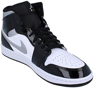 Nike Air Jordan 1 Mid SE Men's Shoes - Black/White/Gold/Silver (HV0789-010)