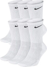 Nike Men's Dri-Fit Everyday Cushioned Crew Socks, White, Large (6 Pairs)