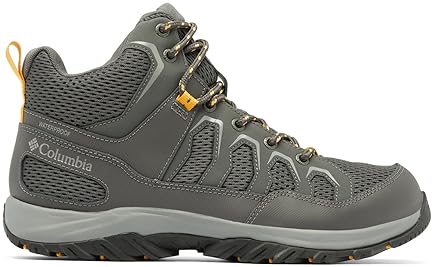 Columbia Men's Granite Trail Mid Waterproof Boots - Dark Grey/Raw Honey, Size 13