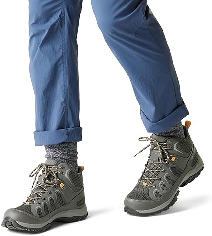 Columbia Men's Granite Trail Mid Waterproof Boots - Dark Grey/Raw Honey, Size 13