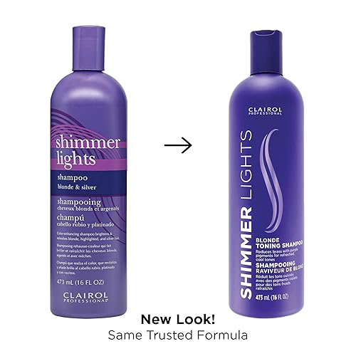 Clairol Shimmer Lights Purple Shampoo | Neutralizes Brass & Yellow Tones