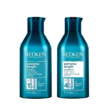 Redken Extreme Length Shampoo & Conditioner Duo - Strengthens & Prevents Breakage, Biotin-Infused for Hair Growth
