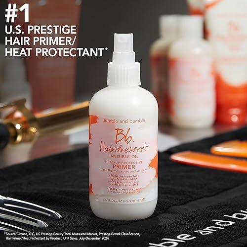 Bumble and bumble. Hairdresser's Invisible Oil Leave-In Conditioner | Heat/UV Protection | Hydrating + Anti-Frizz | Color Safe | Straight to Coily