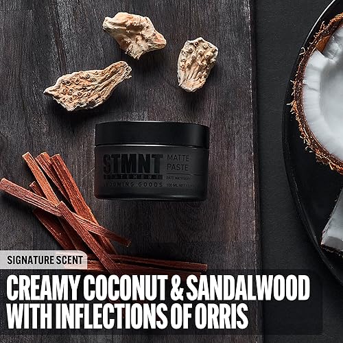 STMNT Grooming Matte Paste 3.38 oz | Strong Hold & High Volume | Hair Clay for Men | Non-Greasy Formula | Dry & Damp Hair Styling