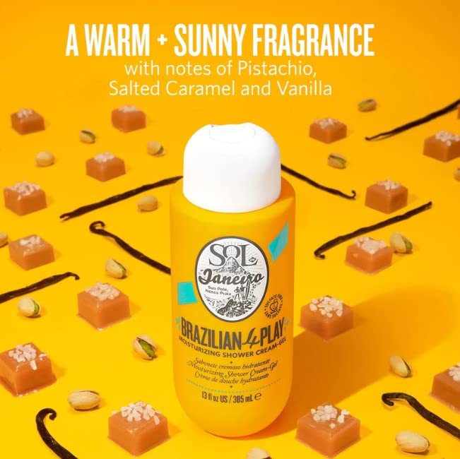 SOL DE JANEIRO Brazilian Play Moisturizing Shower Cream-Gel - Hydrating Body Wash for Soft Skin