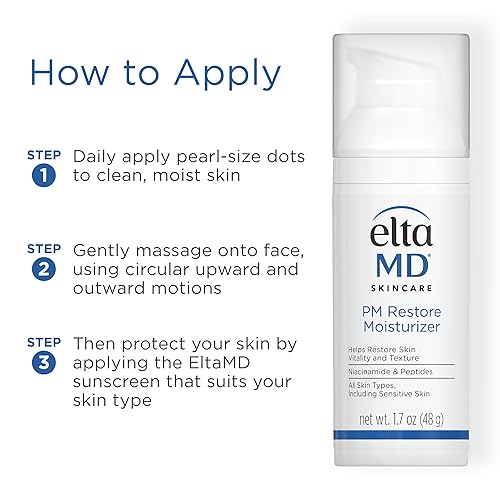 EltaMD PM Restore Face Moisturizer | Nighttime Formula for Elasticity & Vitality | Safe for All Skin Types